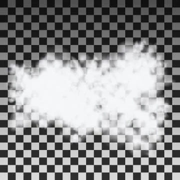 Cloud template on a transparent background. Vector design illustration Stock Illustration