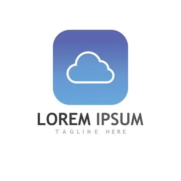 Cloud template vector Illustration