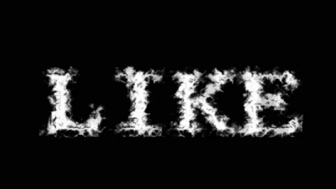 Like cloud text effect black isolated background Stock Footage 138721960
