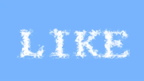 Like cloud text effect sky isolated background 스톡 동영상 138721961