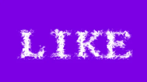 Like cloud text effect violet isolated background Stock Footage 138721964