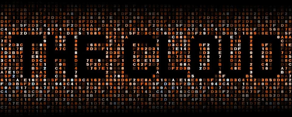 The Cloud text on hex code illustration Stock-Illustration