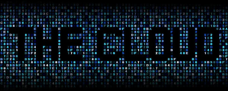 The Cloud text on hex code illustration Stock Illustration