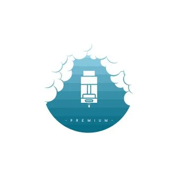Cloud theme vaporizer electric cigarette smoke device Stock Illustration