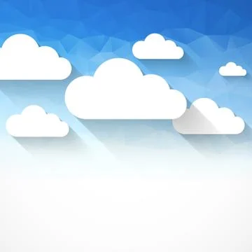Cloud theme vector background. Stock Illustration