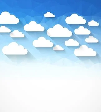 Cloud theme vector background. Stock Illustration