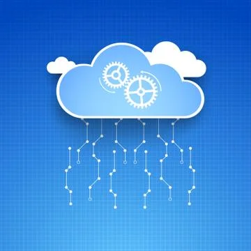 Cloud theme vector background. Stockillustratie