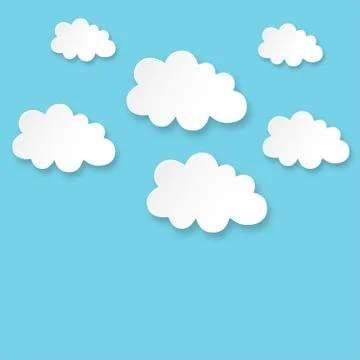 Cloud theme vector background Stock Illustration