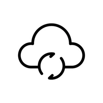 Cloud thin line icon Stock Illustration