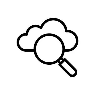 Cloud thin line icon Illustrazione stock