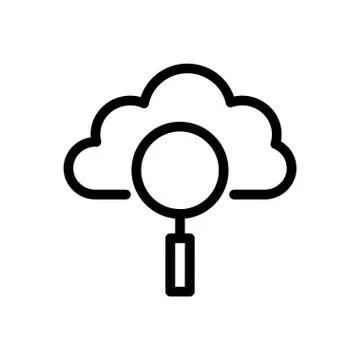 Cloud thin line icon Stock Illustration