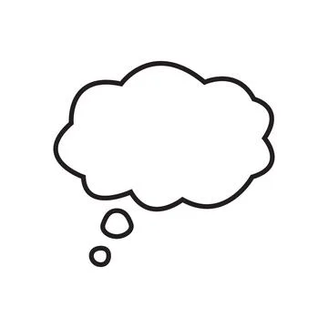 Cloud Thought Bubble Icon Illustrazione stock