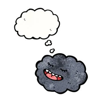 Cloud with thought bubble Stock Illustration