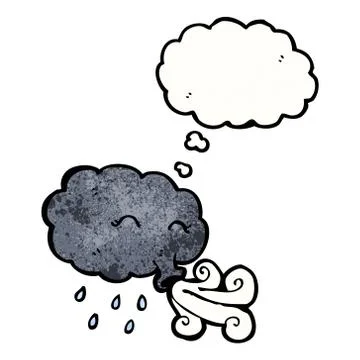 Cloud with thought bubble Stock Illustration