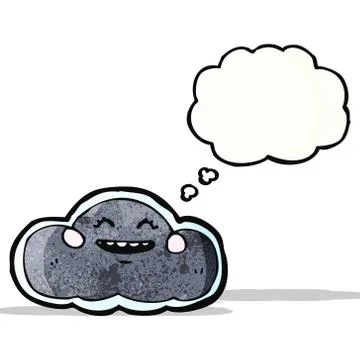 Cloud with thought bubble Illustrazione stock
