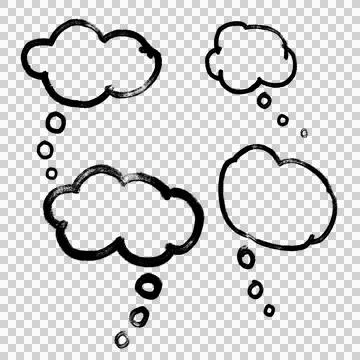 Cloud Thought Bubbles. A Speech Bubble Stock Illustration