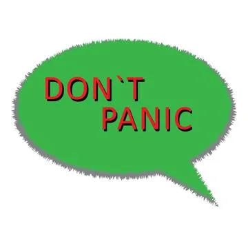 Cloud of thought: don't panic Stock Illustration