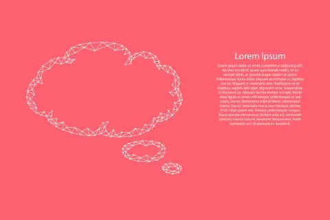 Cloud thought fly bubble speech Illustrazione stock