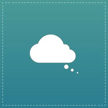 Cloud thought Vector icon Stock Illustration