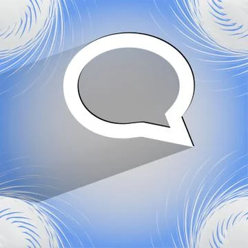 Cloud thoughts. Flat modern web design on a flat geometric abstract backgroun Stock Illustration