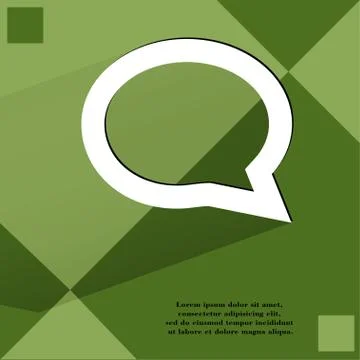 Cloud thoughts. Flat modern web design on a flat geometric abstract background Stock Illustration