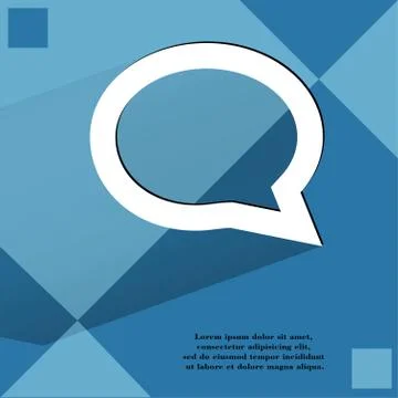 Cloud thoughts. Flat modern web design on a flat geometric abstract background Stock Illustration