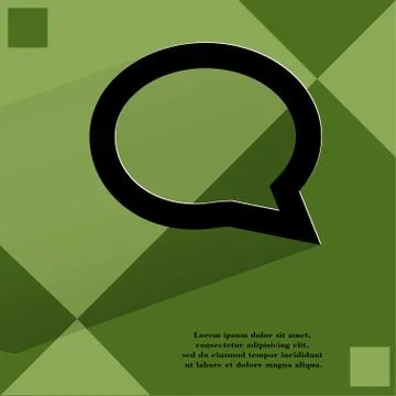 Cloud thoughts. Flat modern web design on a flat geometric abstract background Stock Illustration