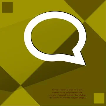 Cloud thoughts. Flat modern web design on a flat geometric abstract background Stock Illustration