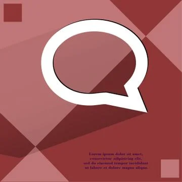 Cloud thoughts. Flat modern web design on a flat geometric abstract background Stock Illustration