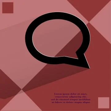 Cloud thoughts. Flat modern web design on a flat geometric abstract background Stock Illustration