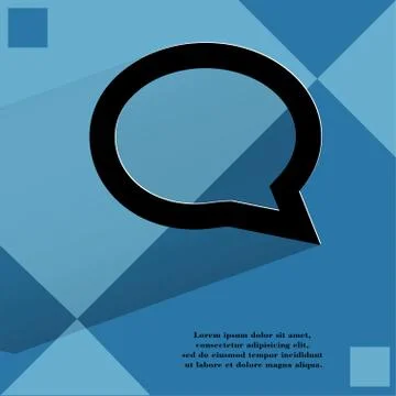 Cloud thoughts. Flat modern web design on a flat geometric abstract background Stock Illustration