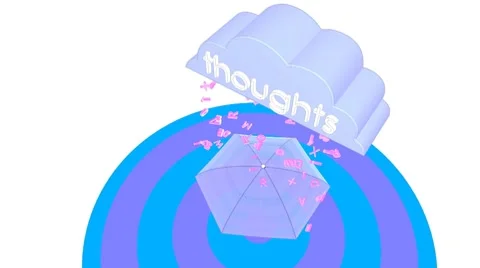 Cloud of Thoughts (HD) Video stock 7732214