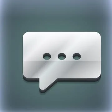 Cloud of thoughts icon symbol. 3D style. Trendy, modern design with space for yo Stock Illustration