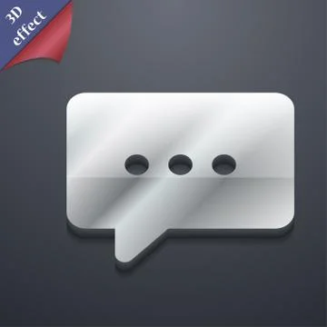 Cloud of thoughts icon symbol. 3D style. Trendy, modern design with space for yo Stock Illustration