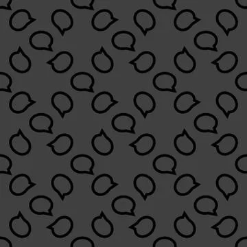 Cloud thoughts web icon. flat design. Seamless pattern. Stock Illustration