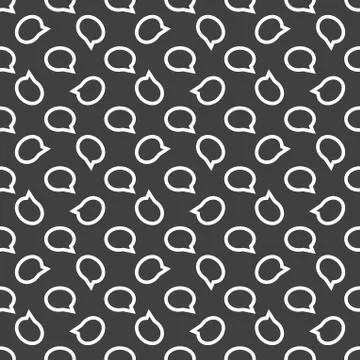 Cloud thoughts web icon. flat design. Seamless pattern. Stock Illustration