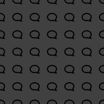 Cloud thoughts web icon. flat design. Seamless pattern. Stockillustratie