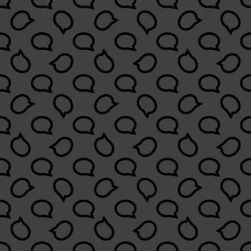 Cloud thoughts web icon. flat design. Seamless pattern. Illustrazione stock