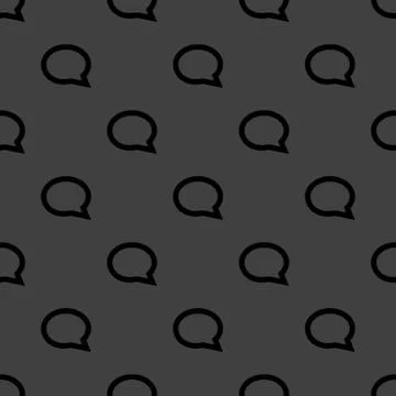 Cloud thoughts web icon. flat design. Seamless pattern. Stock Illustration