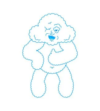 Cloud thumbs up and winks. happy emoji. Vector illustration Stock Illustration
