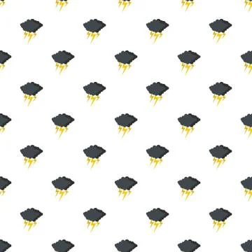 Cloud thunder flash pattern seamless Stock Illustration
