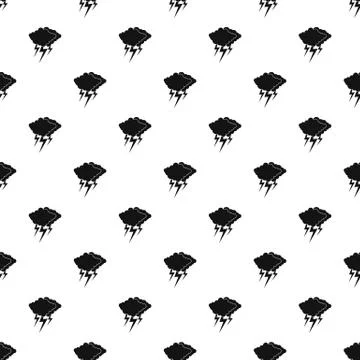 Cloud thunder flash pattern seamless vector Stock Illustration