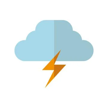 Cloud with thunder icon vector design Stock Illustration
