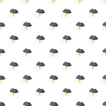 Cloud thunder pattern seamless Illustrazione stock