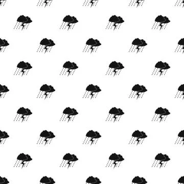 Cloud thunder pattern seamless vector Stock Illustration