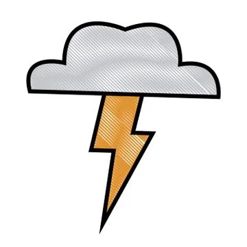 Cloud thunderbolt weather storm image 스톡 일러스트