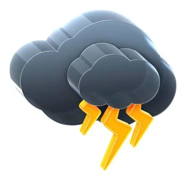 Cloud with thunderstorm. Stock Illustration