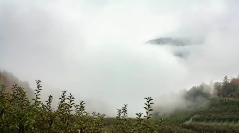 Cloud time lapse in the Alps Stock Footage 12498813