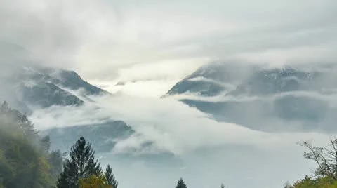 Cloud time lapse in the Alps Stock Footage 12501426