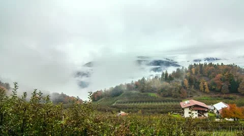 Cloud time lapse in the Alps Stock Footage 12503381